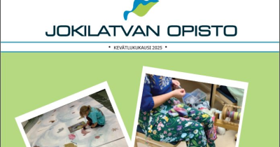 Kuvassa opiston kevätlukukauden oppaan kansi