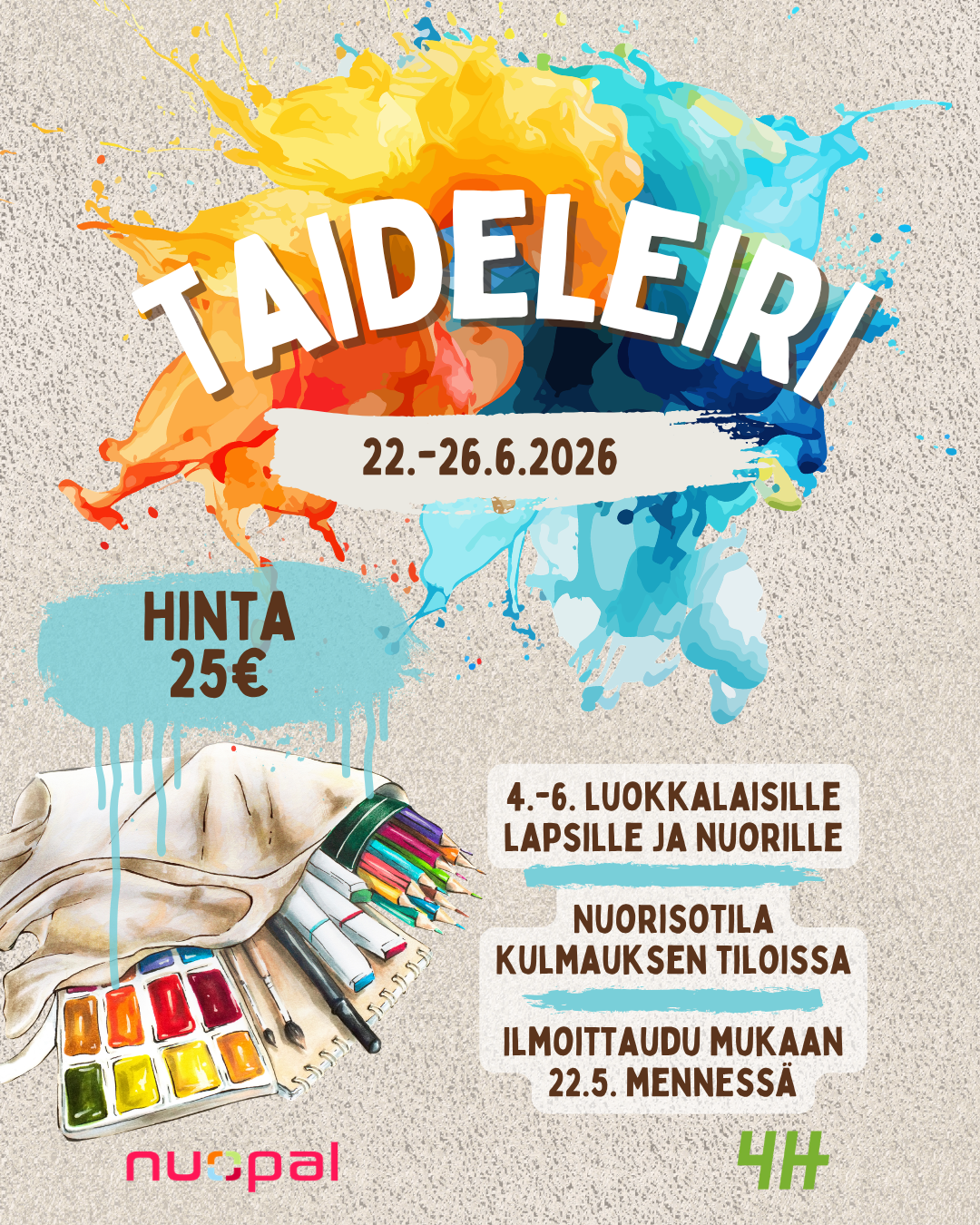 Mainoskuva taideleiristä