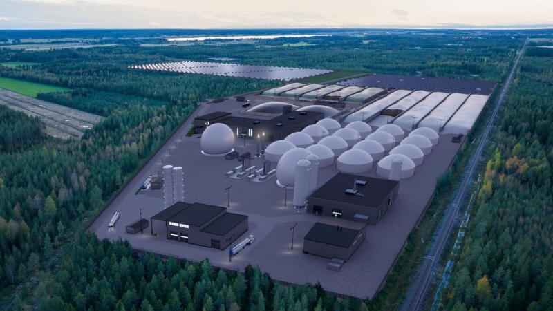 Havainnekuva Nivalan biokaasulaitoksesta